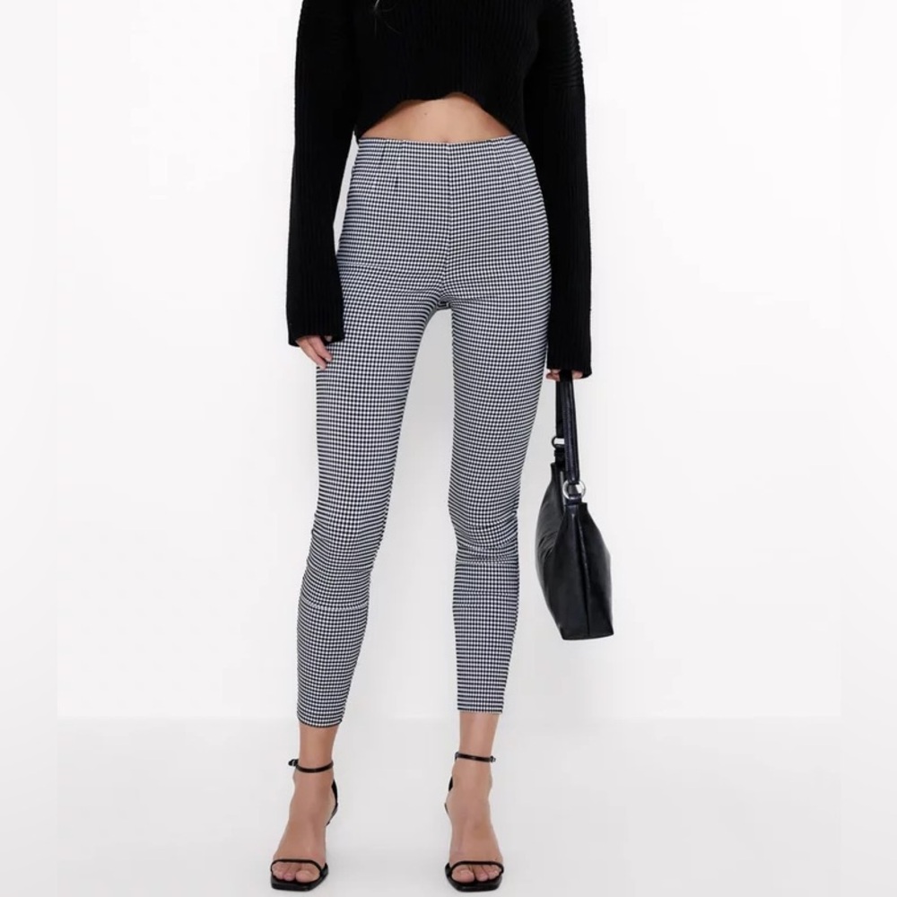 Zara Black and White Skinny Pants